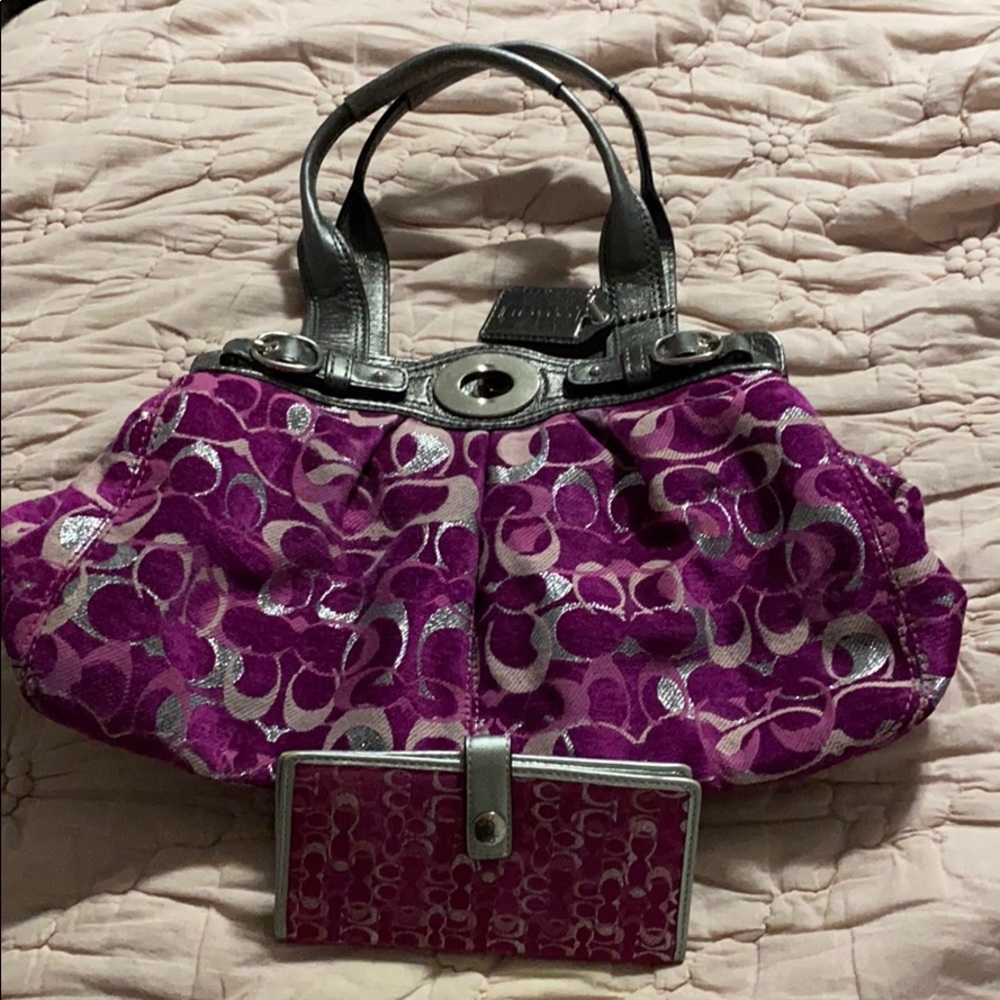 Coach handbag and matching wallet
